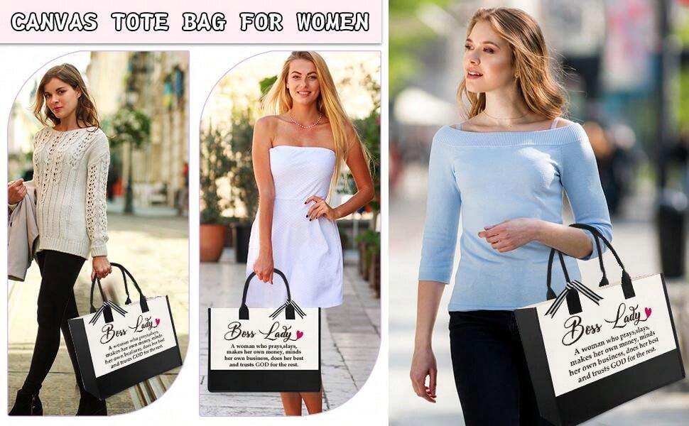 Boss Day Gifts For Women, Gifts For Women Manager Leader, Christmas Thank You Gifts For Female Boss, Birthday Gifts For Women, Appreciation Gifts Cool Gifts For Her Mug Canvas Tote Bag