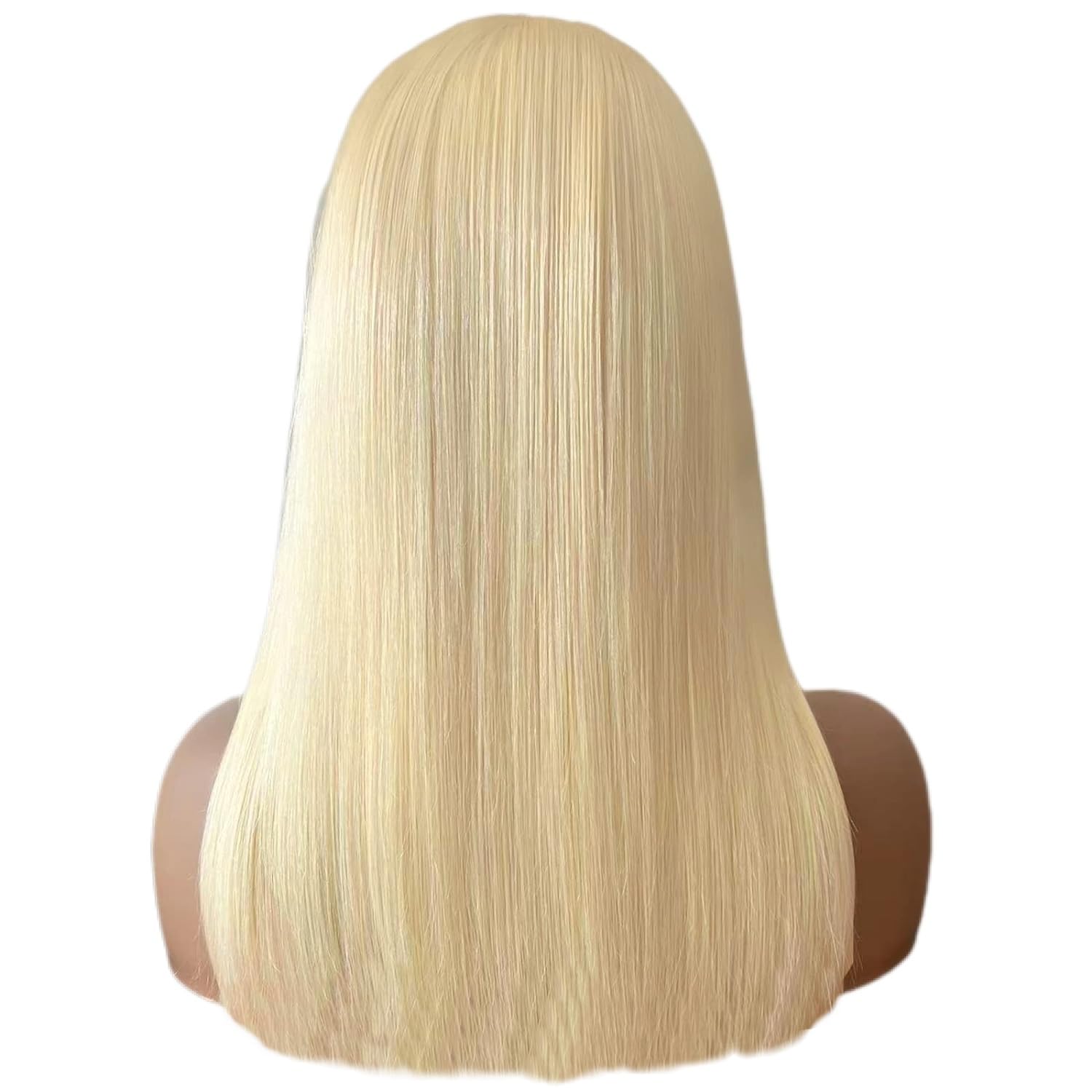 Hoscod 16 Inch Blonde Bob Wig Human Hair Pre Plucked with Baby Hair Straight 613 Bob Wig Human Hair 180 Density 13x4 HD Transparent Lace Blonde Short Wigs 613 Glueless Wigs for Women